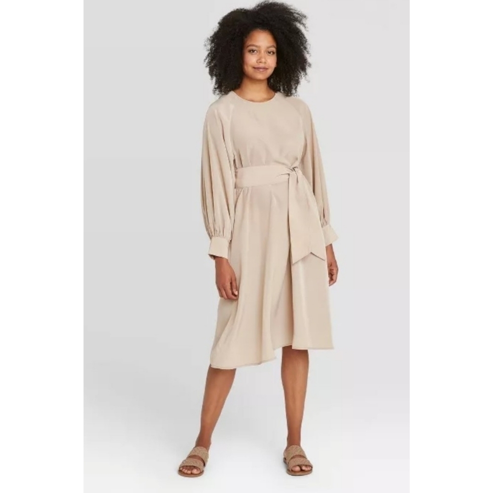 Prologue raglan volume long sleeve dress